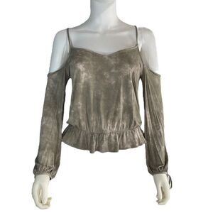 American Eagle Women's Soft & Sexy Plush Cold Shoulder Long Sleeve Shirt Size M